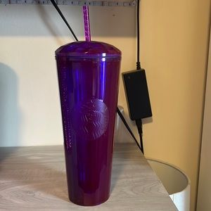 Starbucks Purple Dome Lid Wisteria Kaleidoscope Venti Cold Tumbler 24oz 2022